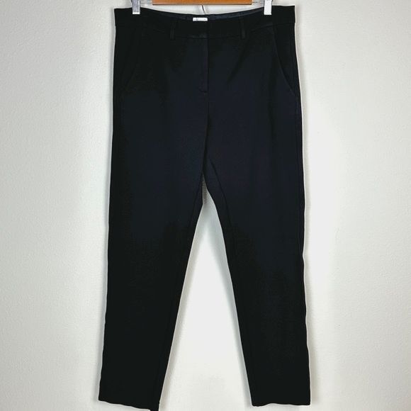 Armani Collezioni Black Viscose Knit Tapered Trousers 8 - Picture 1 of 6